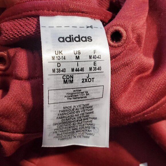 Adidas Hoodie Blue/Burgundy GD9027 Size M women's - Picture 6 of 16